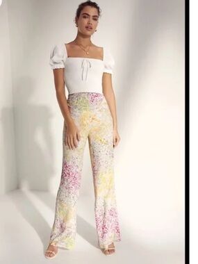 Wilfred Aritzia Donna Floral Wide Leg Pants